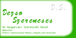 dezso szerencses business card